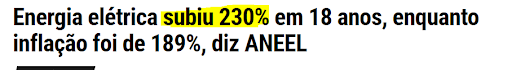 Aumentos abusivos na conta de luz